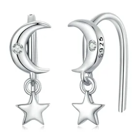 Star & Moon Piercing Earrings