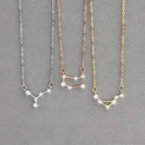 Star Sign Necklace - Zodiac Sign Necklace, Cancer Zodiac Necklace by Cushy Pups