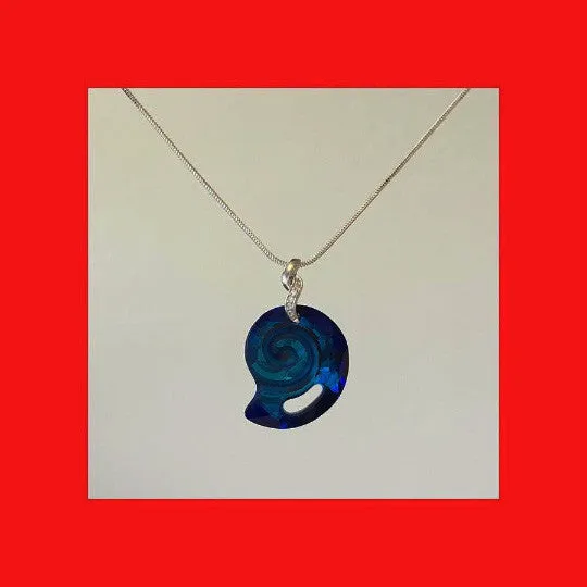 Swarovski Bermuda Blue Sea Snail Crystal Necklace