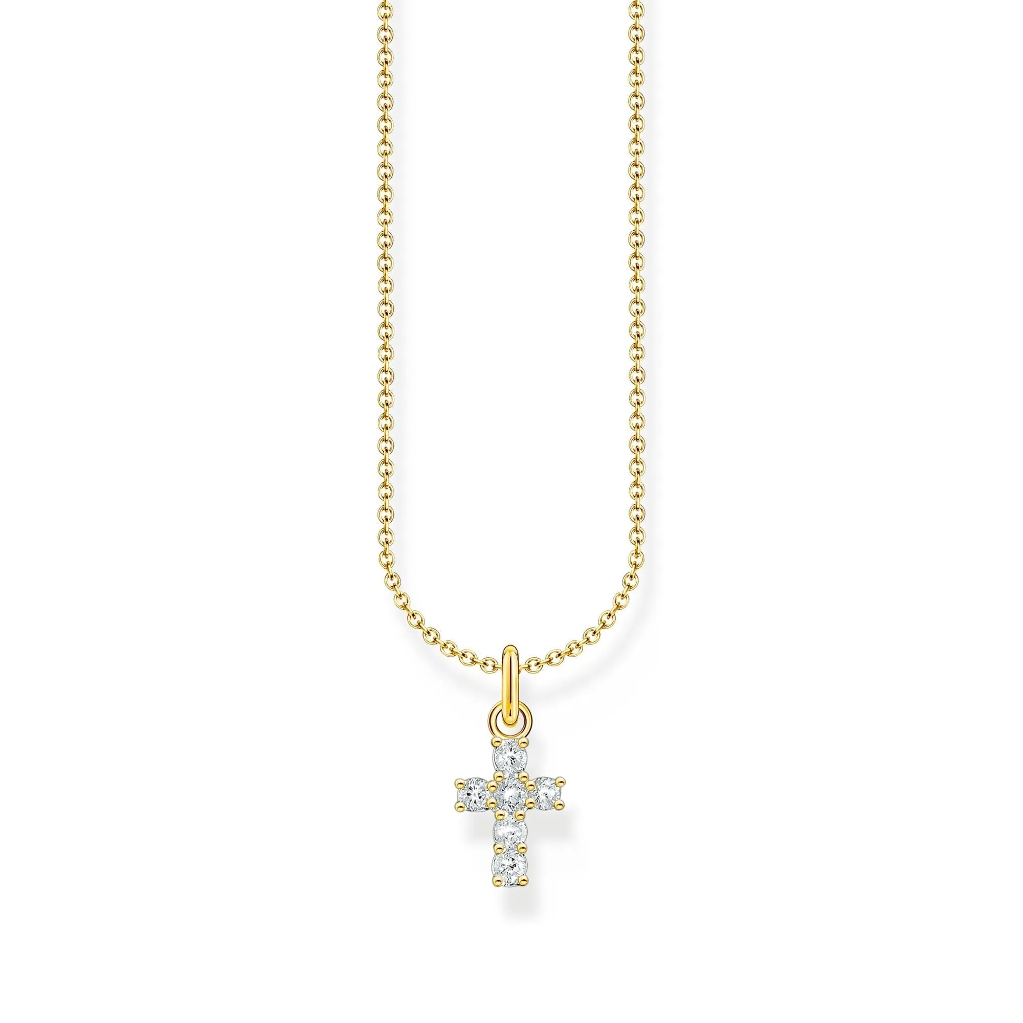 THOMAS SABO Cross pendant necklace with white zirconia