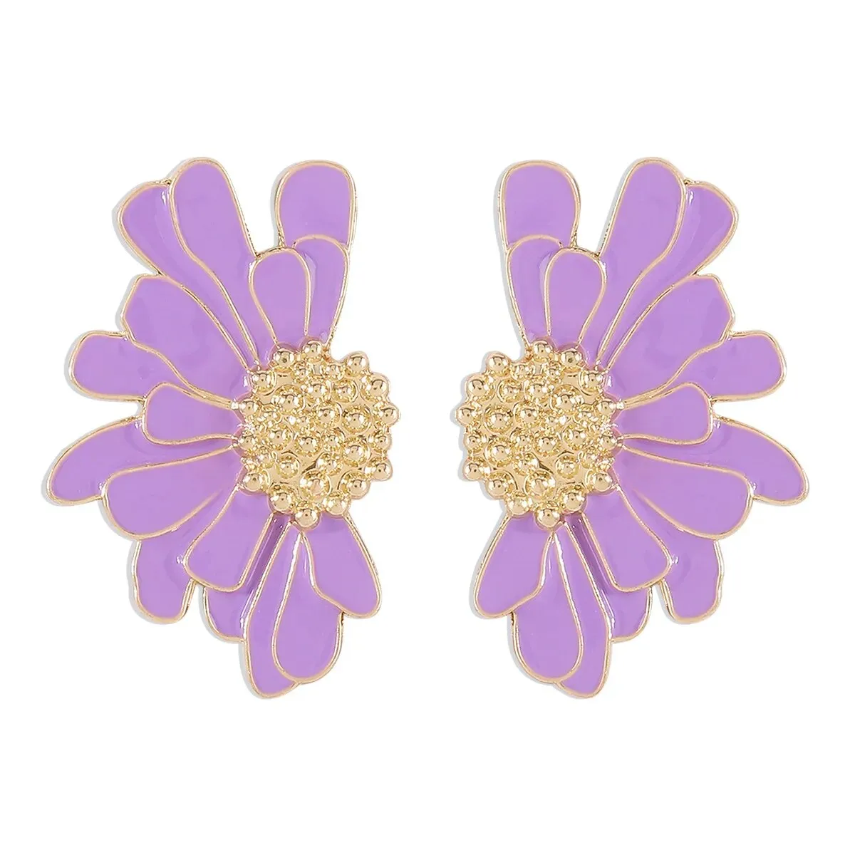 Veera Enamel Flower Earrings