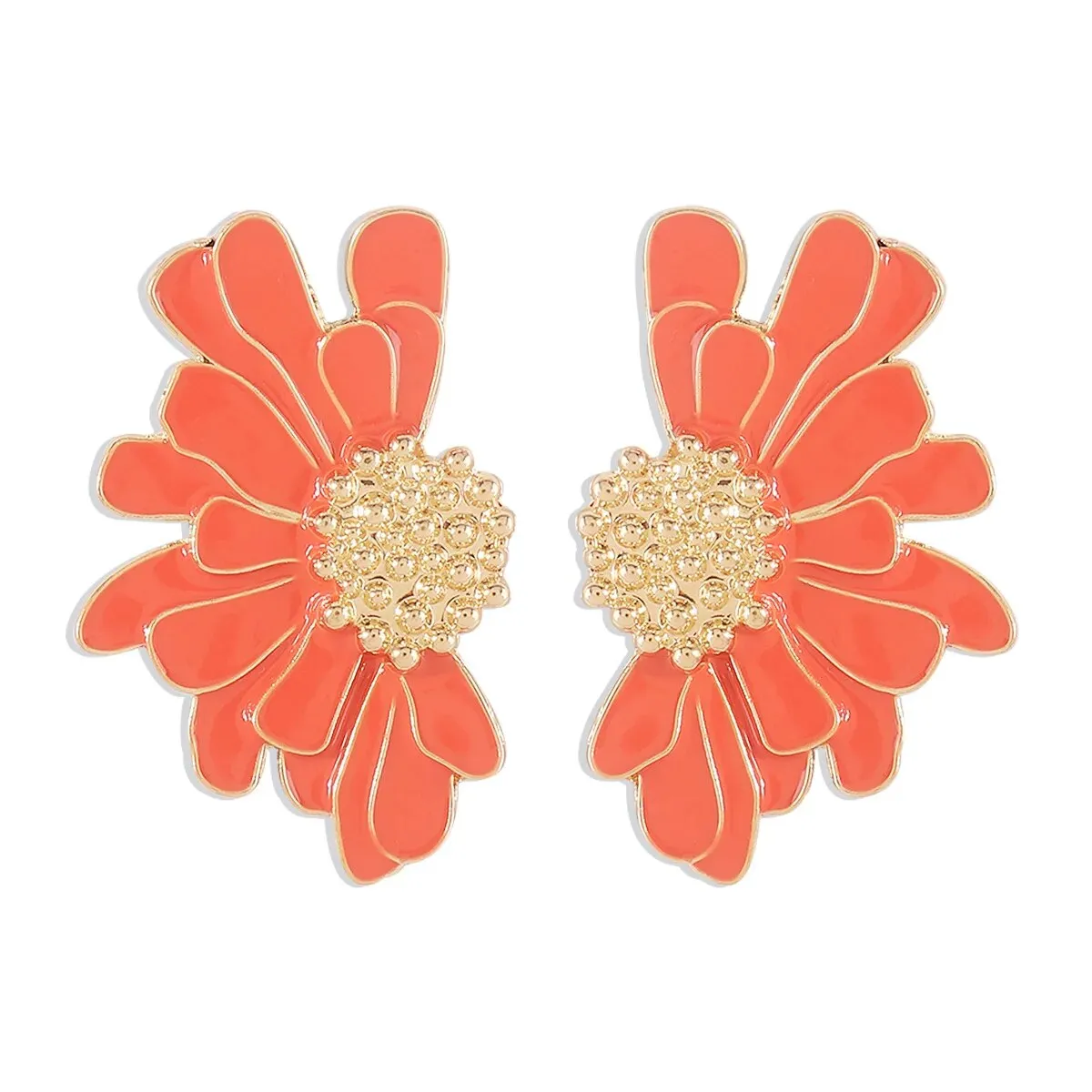 Veera Enamel Flower Earrings