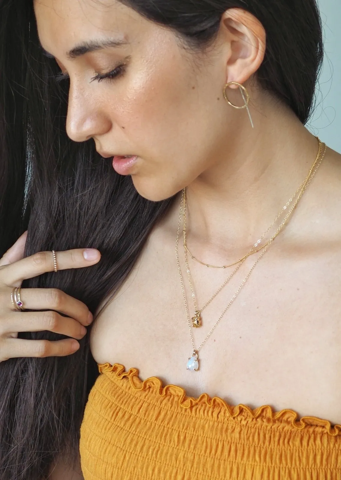 Virgo Gemstone Necklace - Sterling Silver