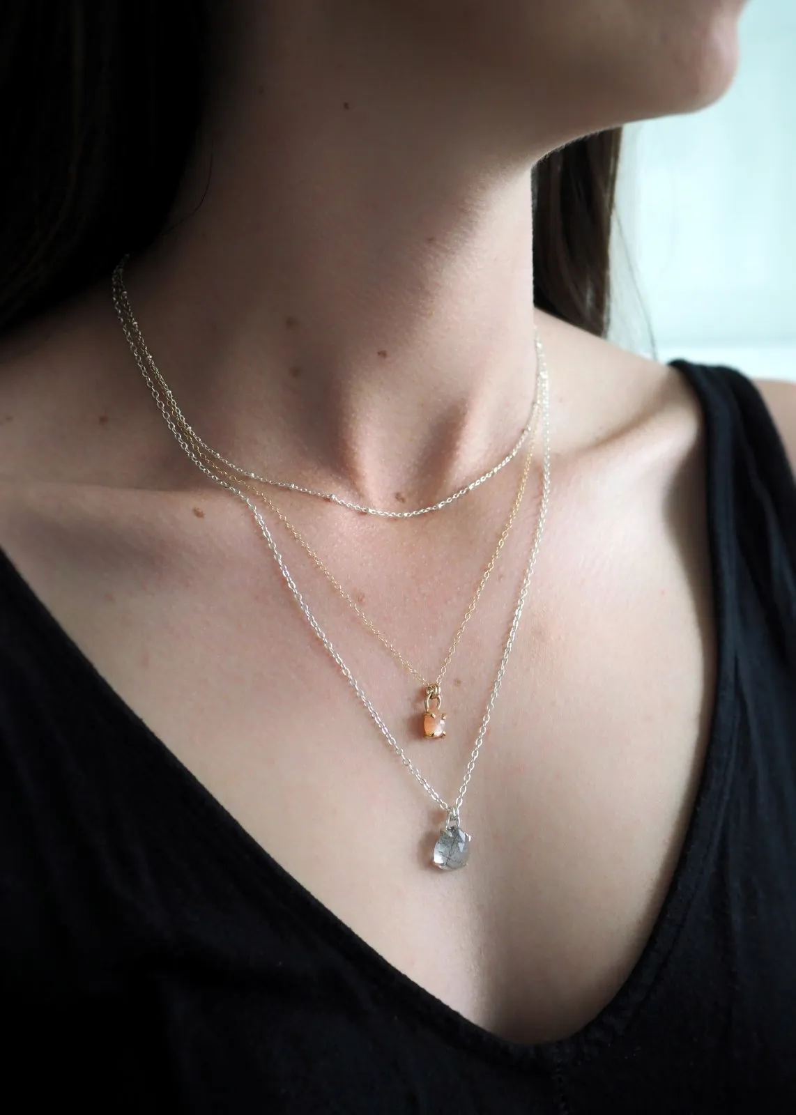 Virgo Gemstone Necklace - Sterling Silver
