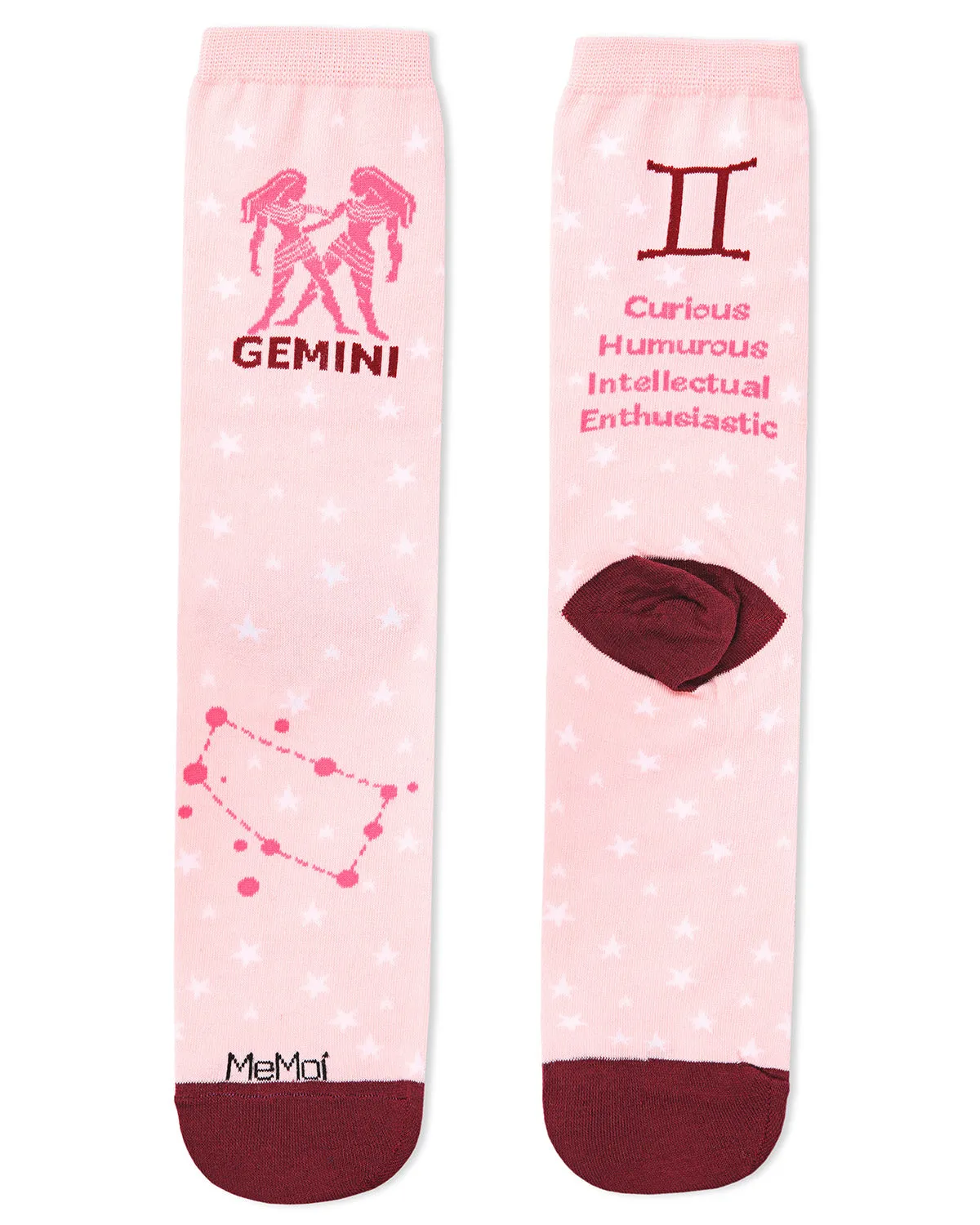 Women's Gemini Zodiac Sign Crew Socks