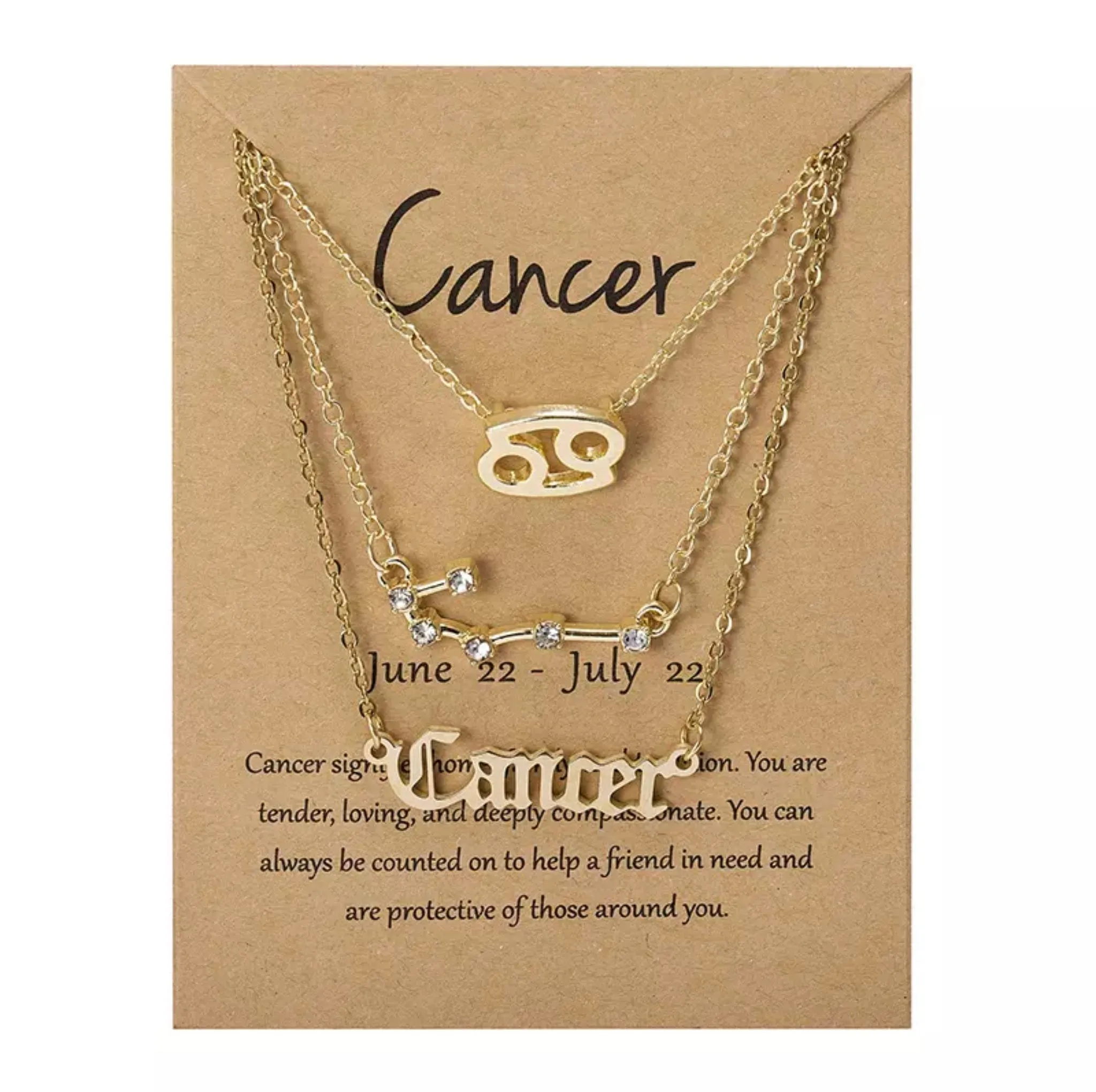Zodiac Sign Necklace - Gold colour