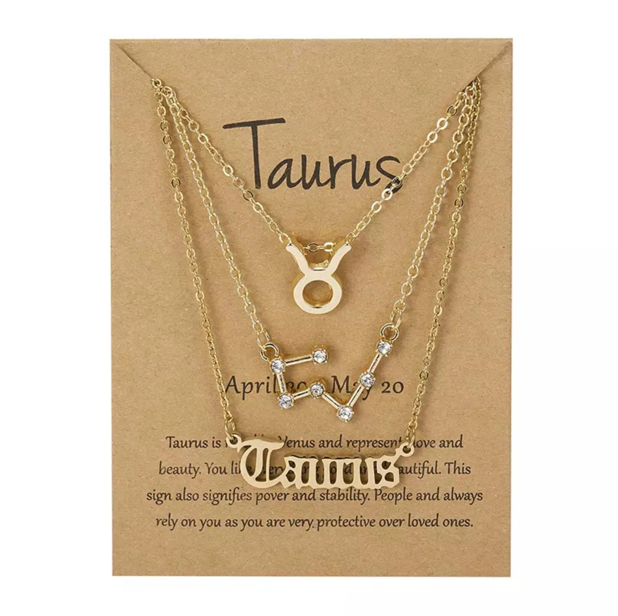 Zodiac Sign Necklace - Gold colour